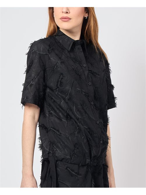 Silvian Heach women's shirt with all-over fringes SILVIAN HEACH | GPP25332CABLACK